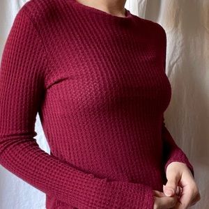 super cute basic red long sleeve shirt.